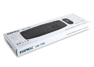  Everest UN-796 Siyah Usb Q Multimedia Klavye + Mouse Set