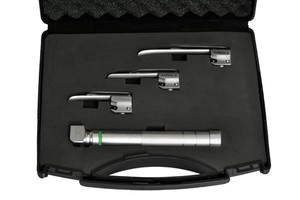 Lofner 30-14 Mega Light Fiber Optik Yenidoğan Pediatrik Laringoskop Set Miller 00,0,1